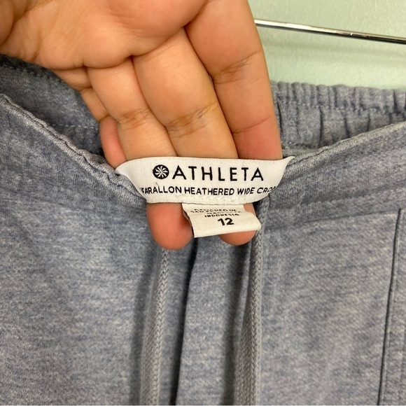 Athleta Sz 12 Farallon Heathered Wide Leg Crop Pants 657551 - Picture 2 of 4